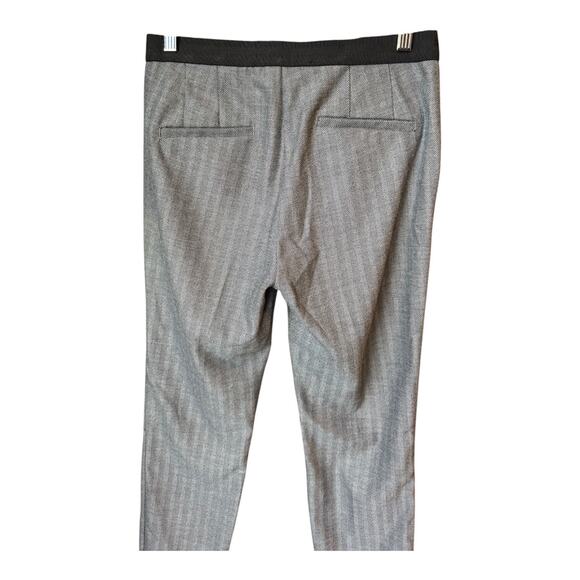 ZARA herringbone dress pants gray & black elastic waistband at back size medium - Picture 7 of 10
